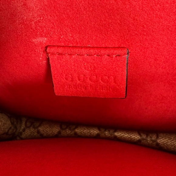 GUCCI Dionysus mini printed coated-canvas and suede shoulder bag - Hibiscus Red - Picture 9 of 17